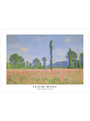Monet Poppy Field at Giverny Poster - Giclée Baskı