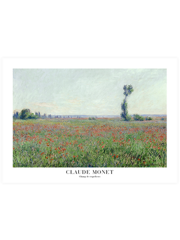 Monet Poppy Field - Art Print Monet Poppy Field - Art Print
