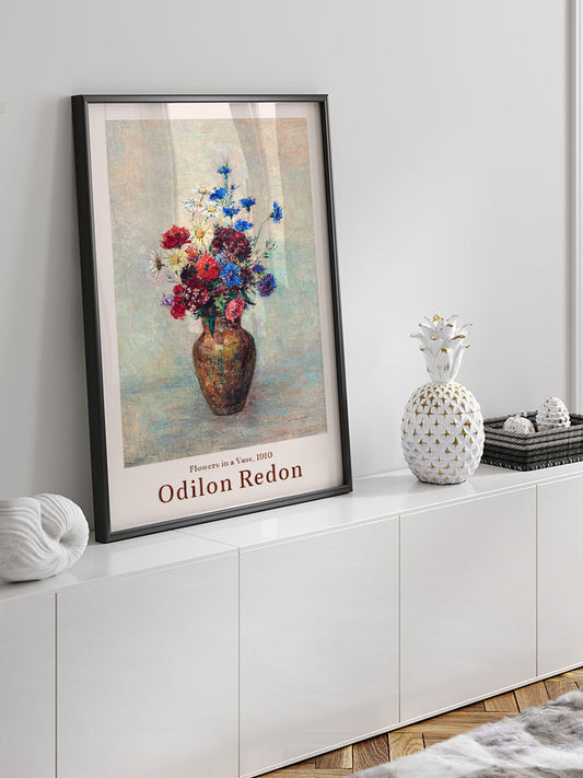 Odilon Redon Flowers In A Vase Poster - Giclée Baskı