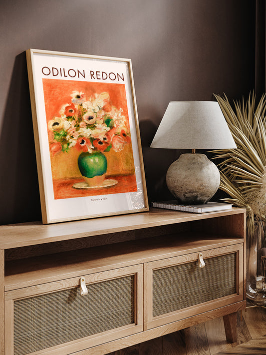 Odilon Redon Flowers In A Vase N2 Poster - Giclée Baskı