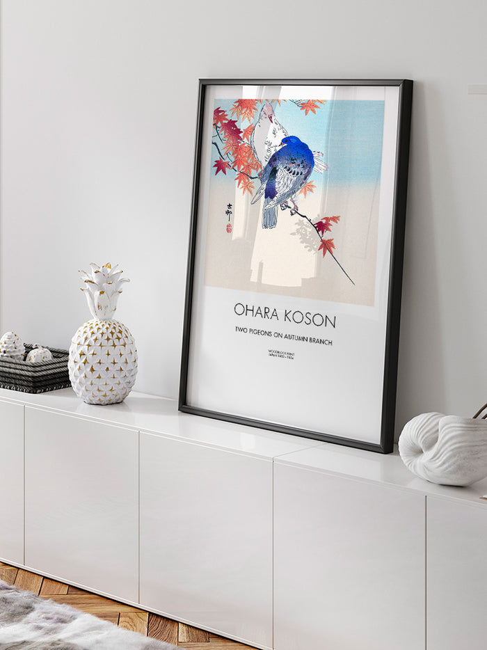 Ohara Koson Two Pigeons - Art Print Poster