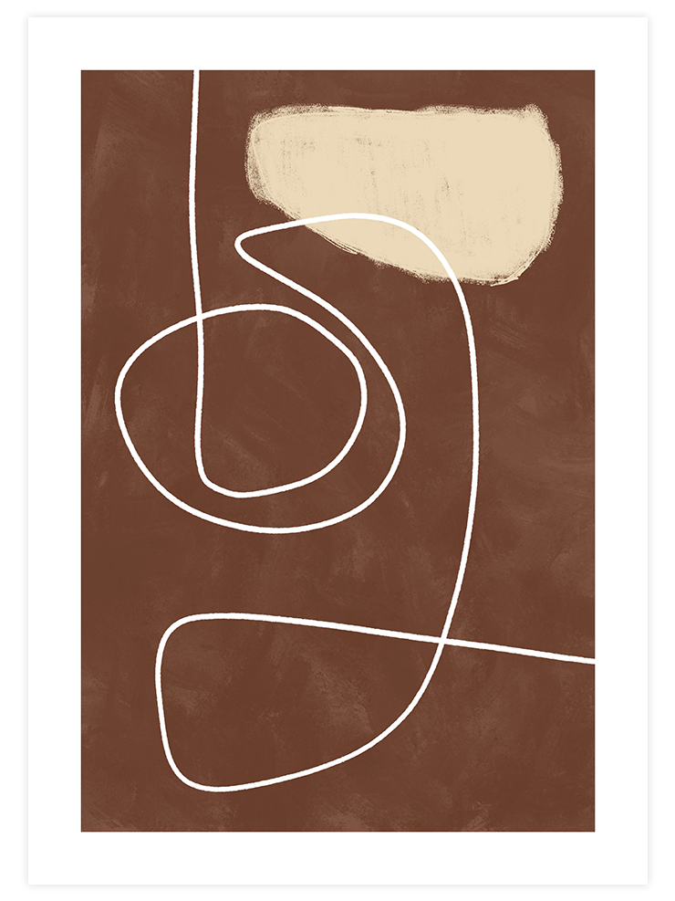 Organic Lines 1 - Art Print Sanatsal Poster