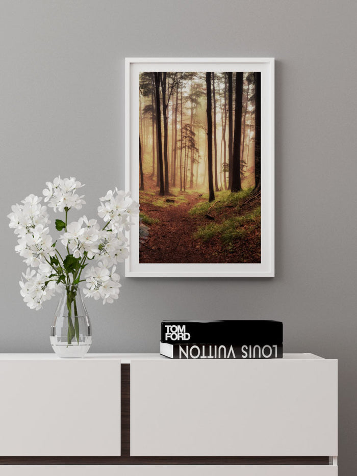 Güneşli Orman - Art Print Poster