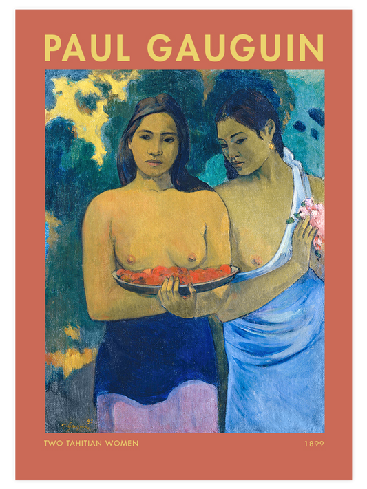Paul Gauguin Two Tahitian Women Poster - Giclée Baskı