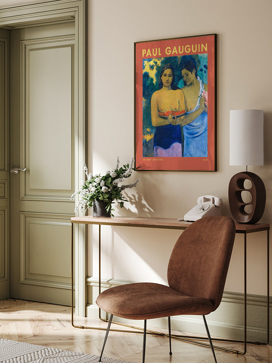 Paul Gauguin Two Tahitian Women Poster - Giclée Baskı