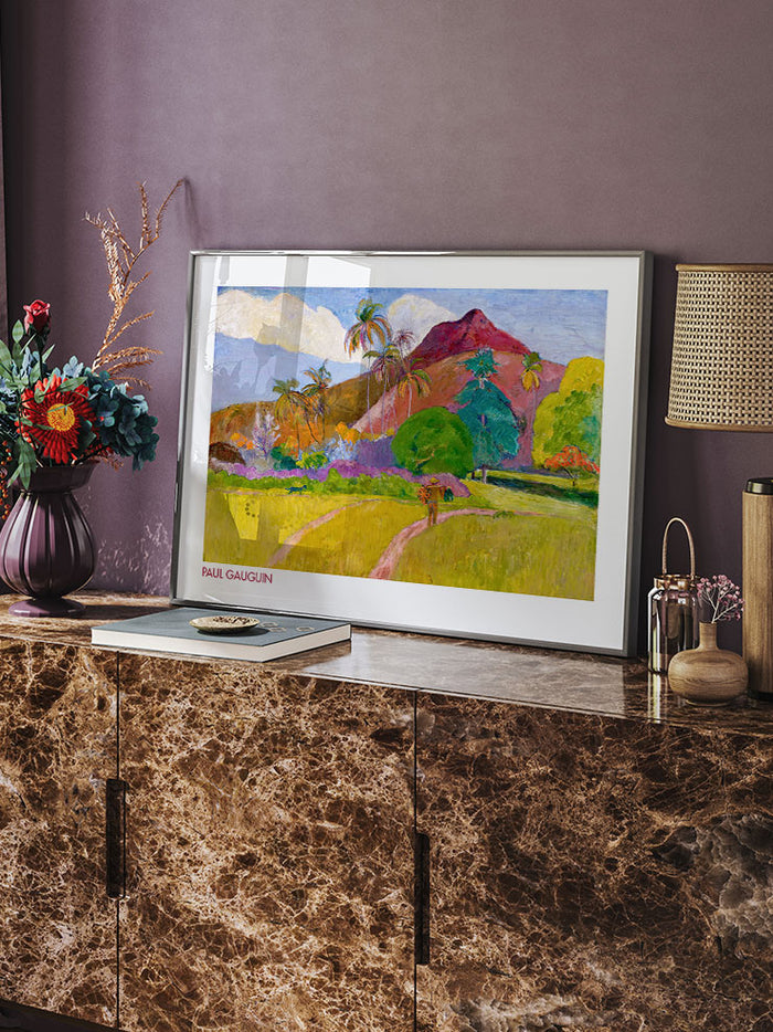Paul Gauguin Tahitian Landscape - Art Print Poster