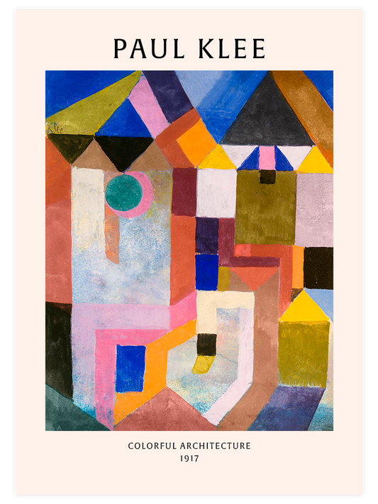 Paul Klee Colorful Architecture Poster - Giclée Baskı