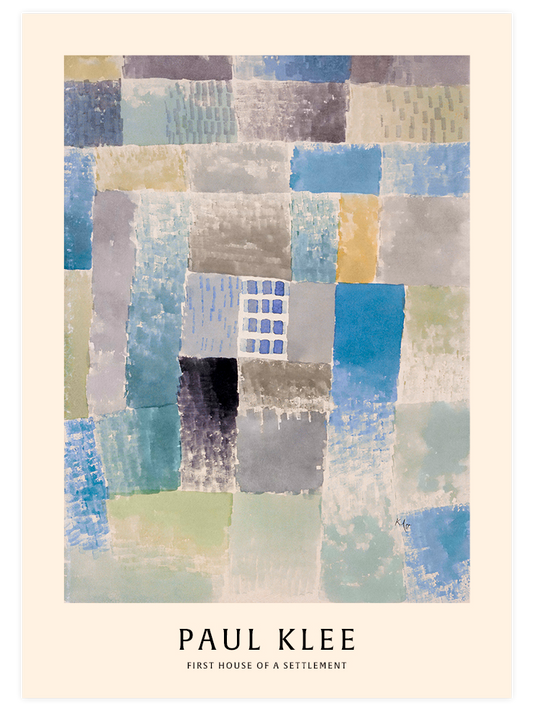 Paul Klee First House of the Settlement Poster - Giclée Baskı