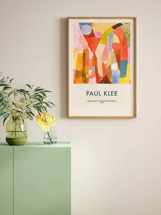 Paul Klee Movement Of Vaulted Chambers Poster - Giclée Baskı