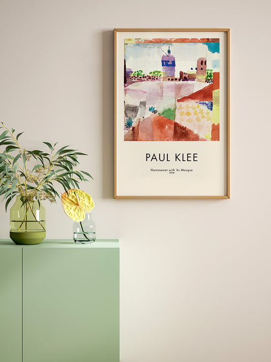 Paul Klee Hammamet With Its Mosque Poster - Giclée Baskı