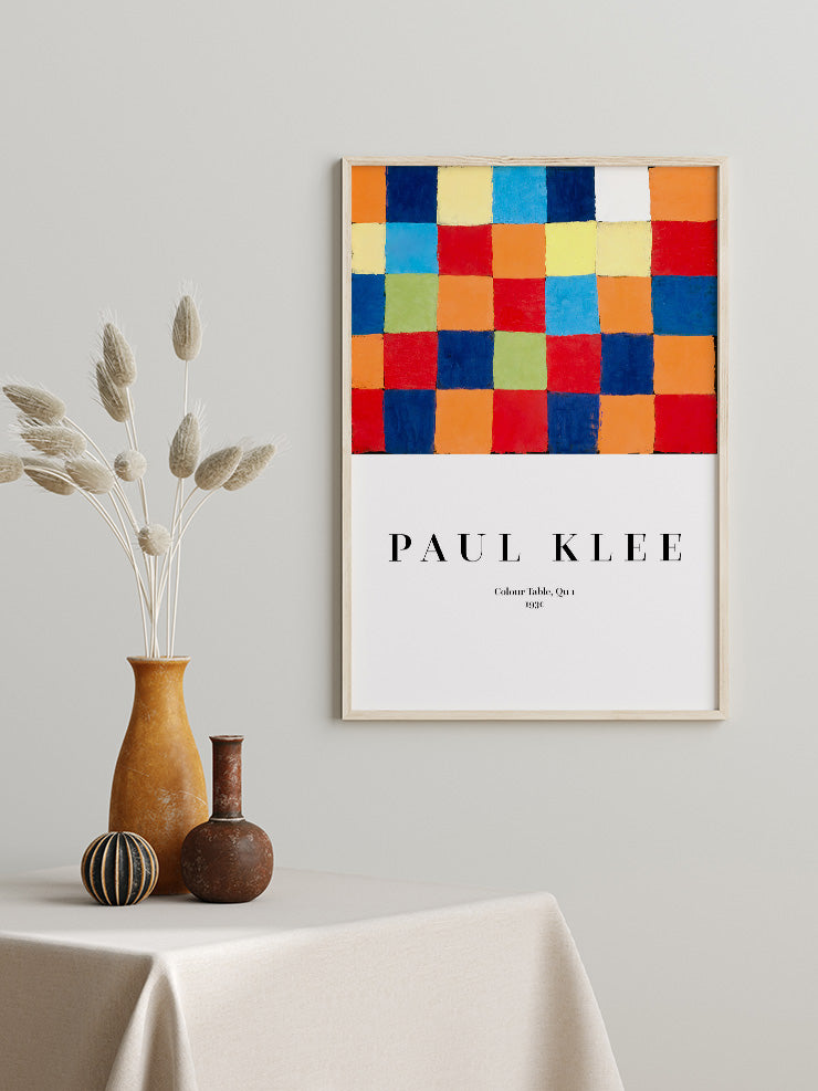 Paul Klee Colour Table Qu1 - Art Print Poster