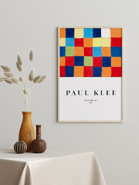 Paul Klee Colour Table Qu1 Poster - Giclée Baskı