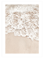 Bej Deniz Köpükleri Poster - Giclée Baskı