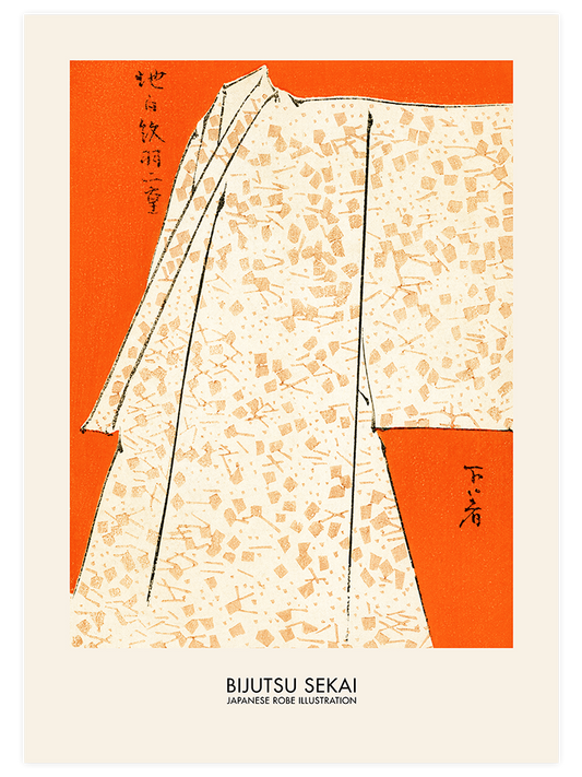 Bijutsu Sekai Japanese Robe Illustration Poster - Giclée Baskı