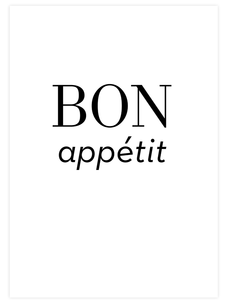 Bon Appetit - Art Print Mutfak Poster