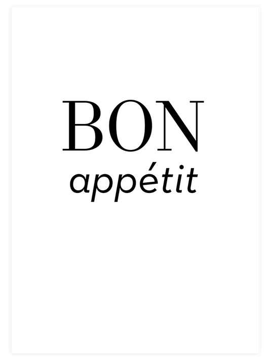 Bon Appetit Poster - Giclée Baskı