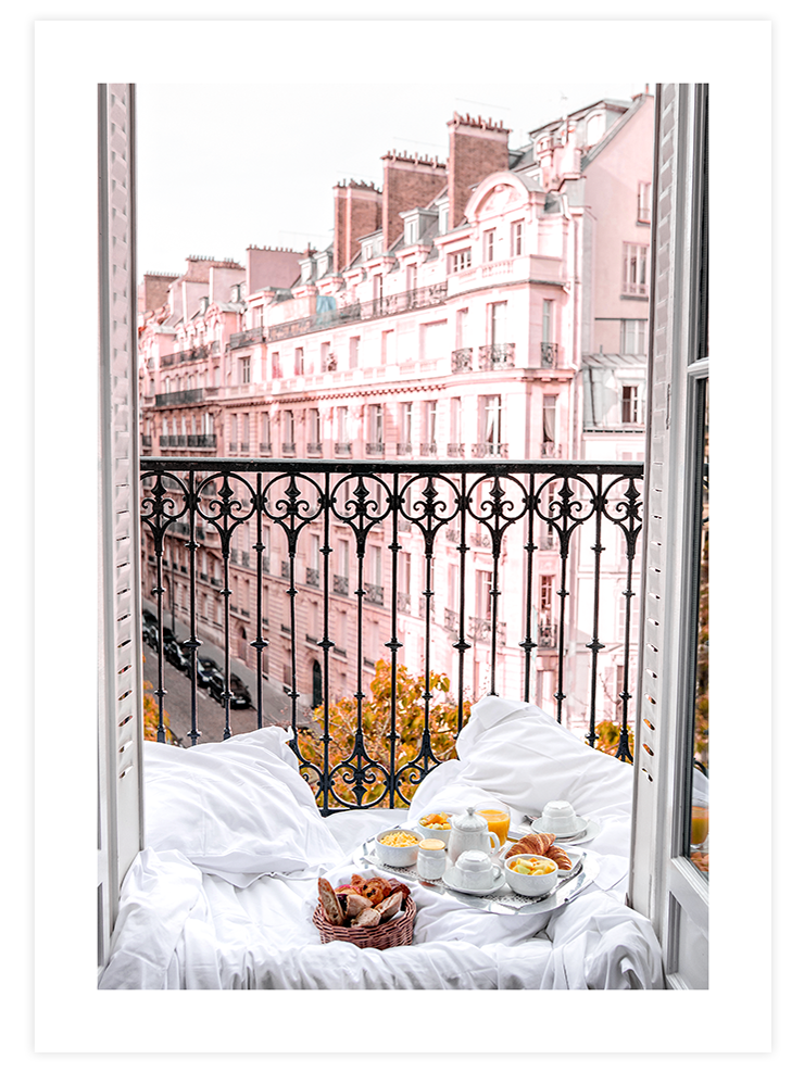 Breakfast In Paris - Art Print Fotoğraflar Poster