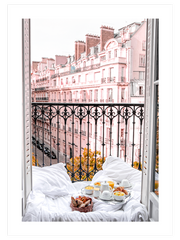 Breakfast In Paris Poster - Giclée Baskı