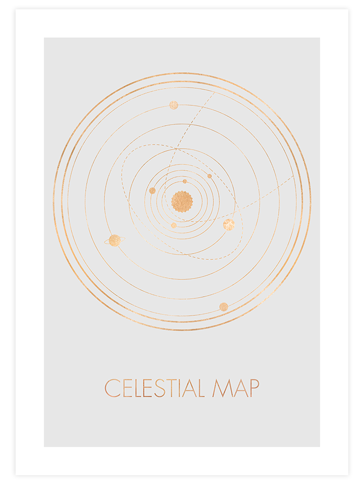 Celestial Map - Art Print Sanatsal Poster