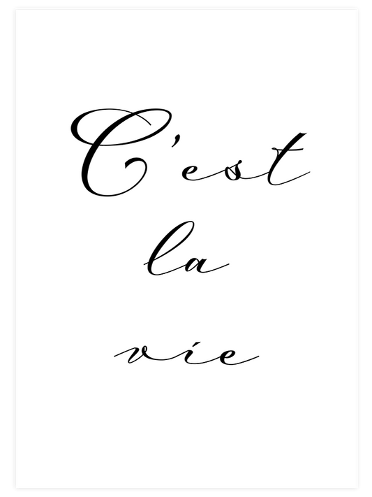 C'est La Vie Poster - Giclée Baskı
