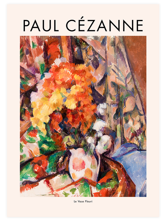 Cezanne The Flowered Vase Poster - Giclée Baskı