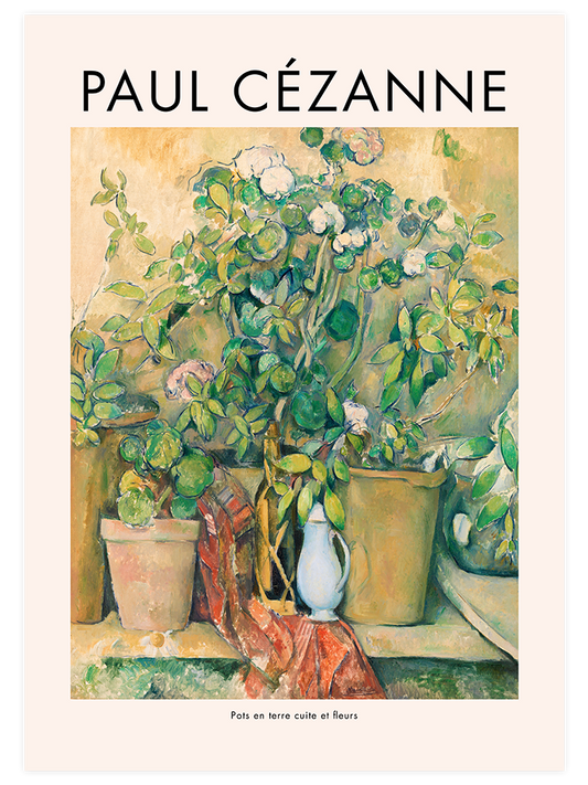 Cezanne Potted Plants Poster - Giclée Baskı