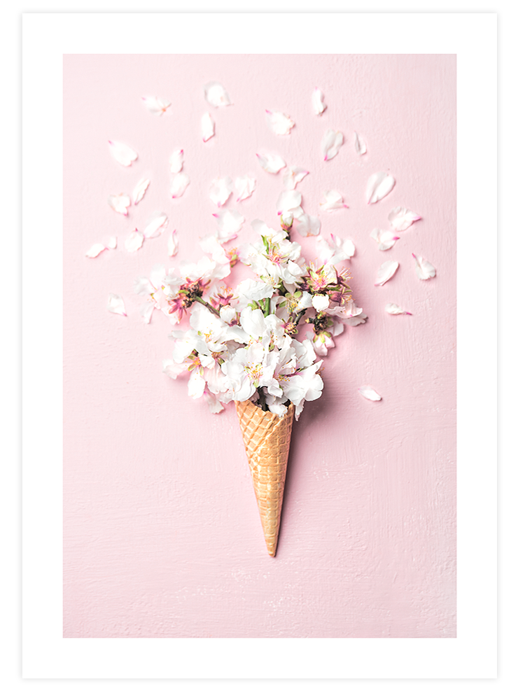 Çiçekli Dondurma - Art Print Fotoğraflar Poster