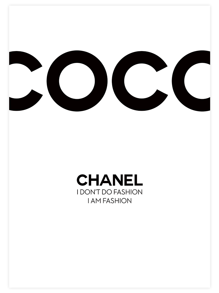 Coco Chanel Fashion - Art Print Poster