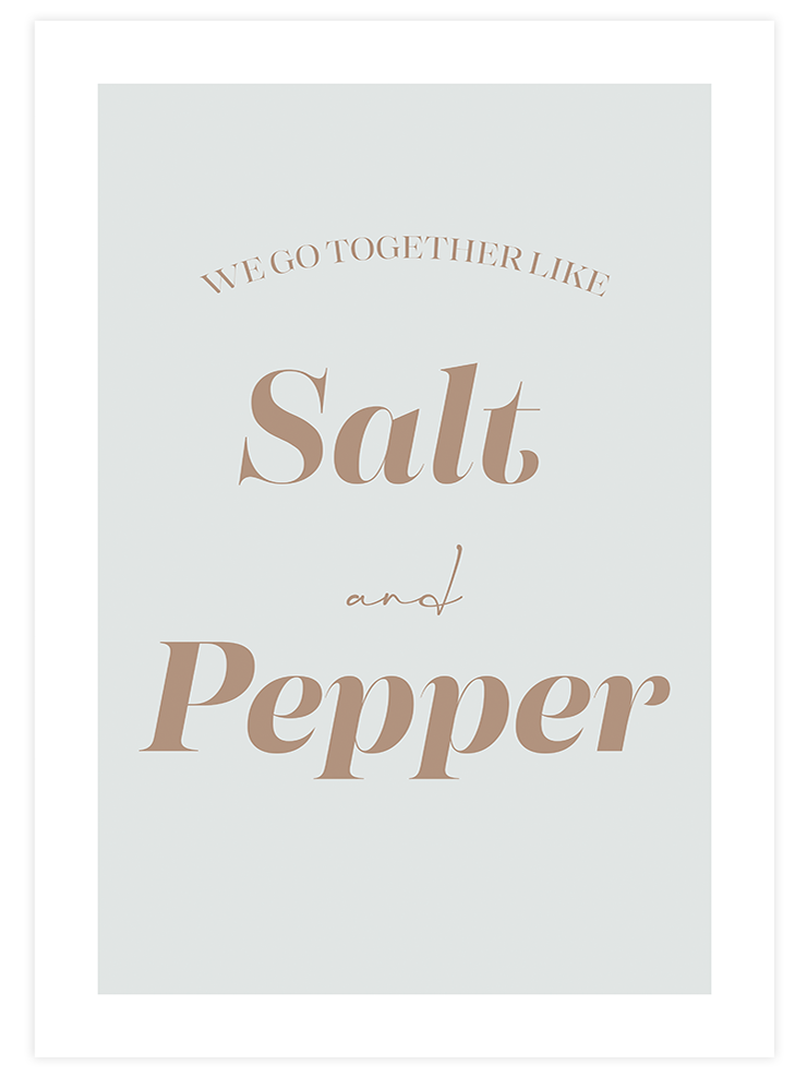 Salt And Pepper - Art Print Mutfak Poster