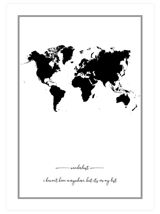 Dünya Haritası N1 -  Fine Art Poster