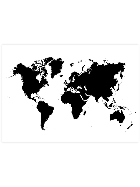 Dünya Haritası N3 Poster - Giclée Baskı