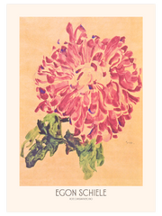 Egon Schiele Red Chrysanthemum Poster - Giclée Baskı