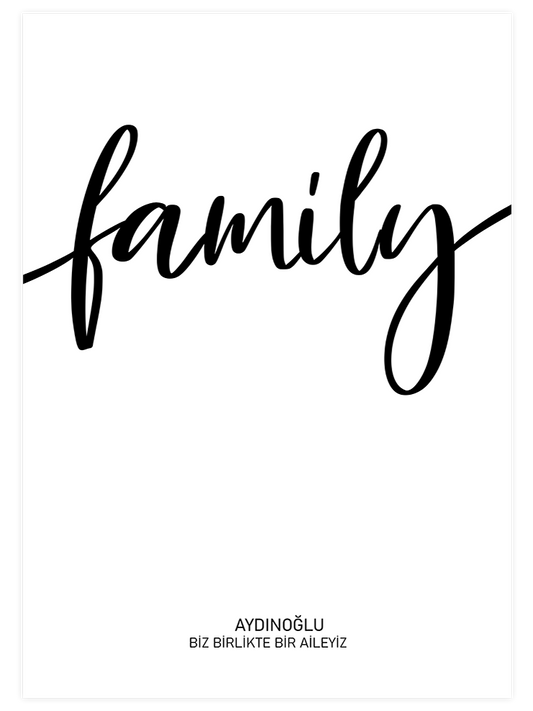 Family Kişiye Özel Poster - Giclée Baskı