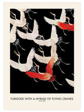 Furisode With A Myriad Of Flying Cranes - Art Print