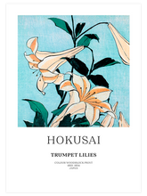 Hokusai Trumpet Lilies - Art Print