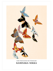 Kamisaka Sekka One Thousand Butterflies N4 Poster - Giclée Baskı