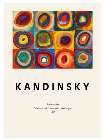 Kandinsky Squares With Concentric Circles - Art Print Kandinsky Squares With Concentric Circles - Art Print