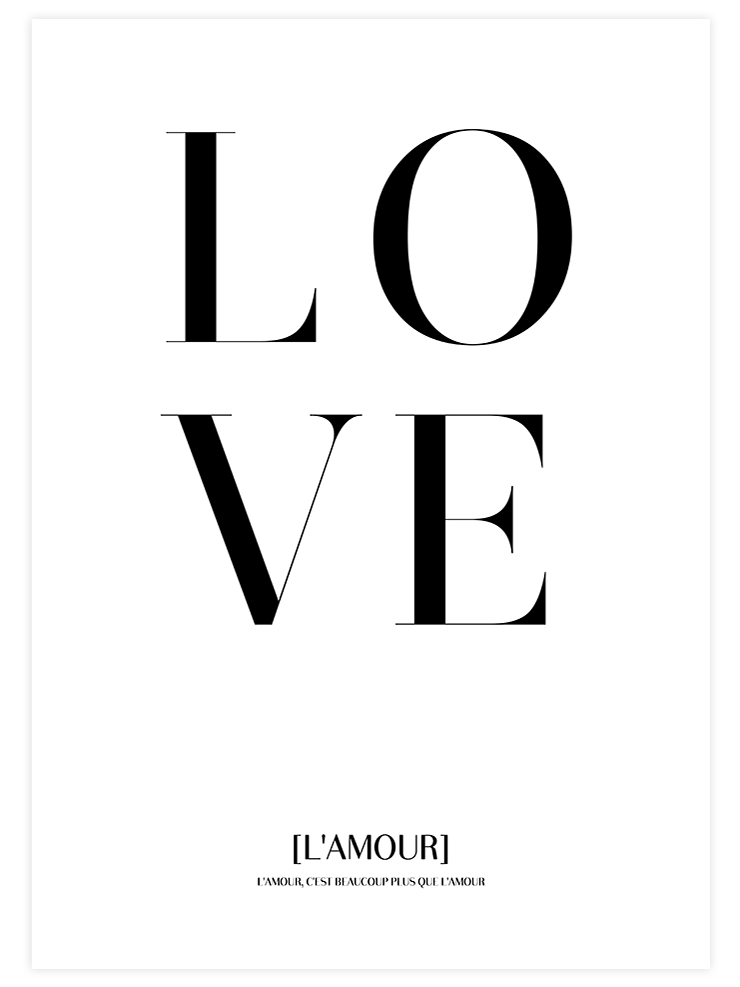 Love L'amour - Art Print Poster