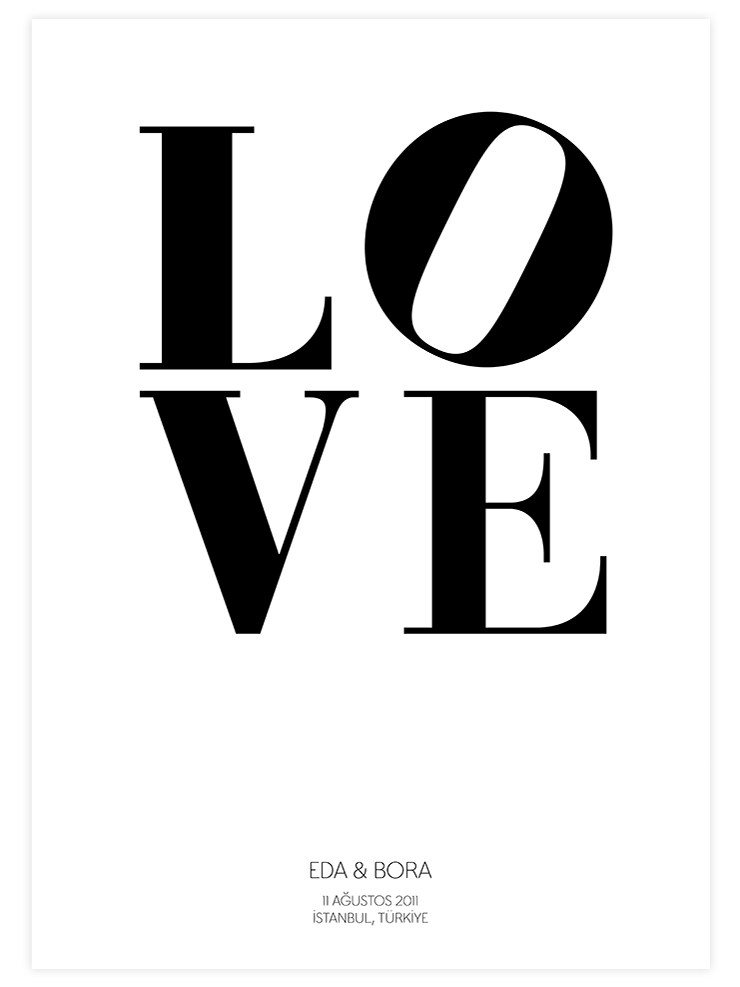 Love N2 Kişiye Özel - Art Print Poster
