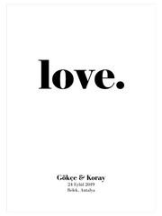 Love N1 Kişiye Özel Poster - Giclée Baskı