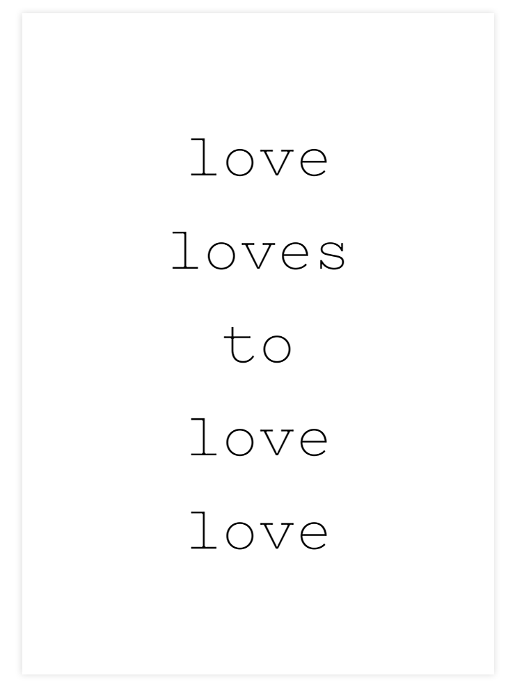 Loving Love - Art Print Poster