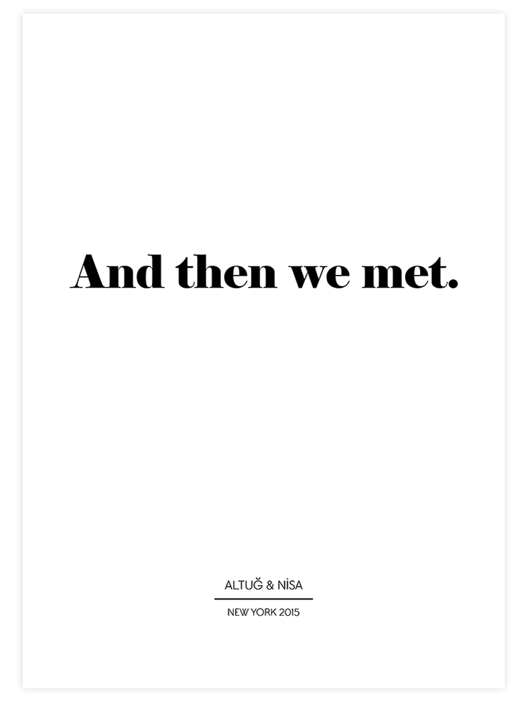 And Then We Meet Kişiye Özel - Art Print Poster