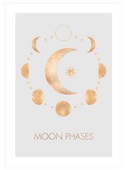 Moon Phases Poster - Giclée Baskı