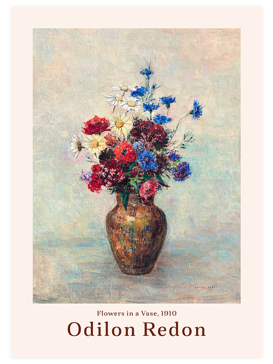 Odilon Redon Flowers In A Vase Poster - Giclée Baskı