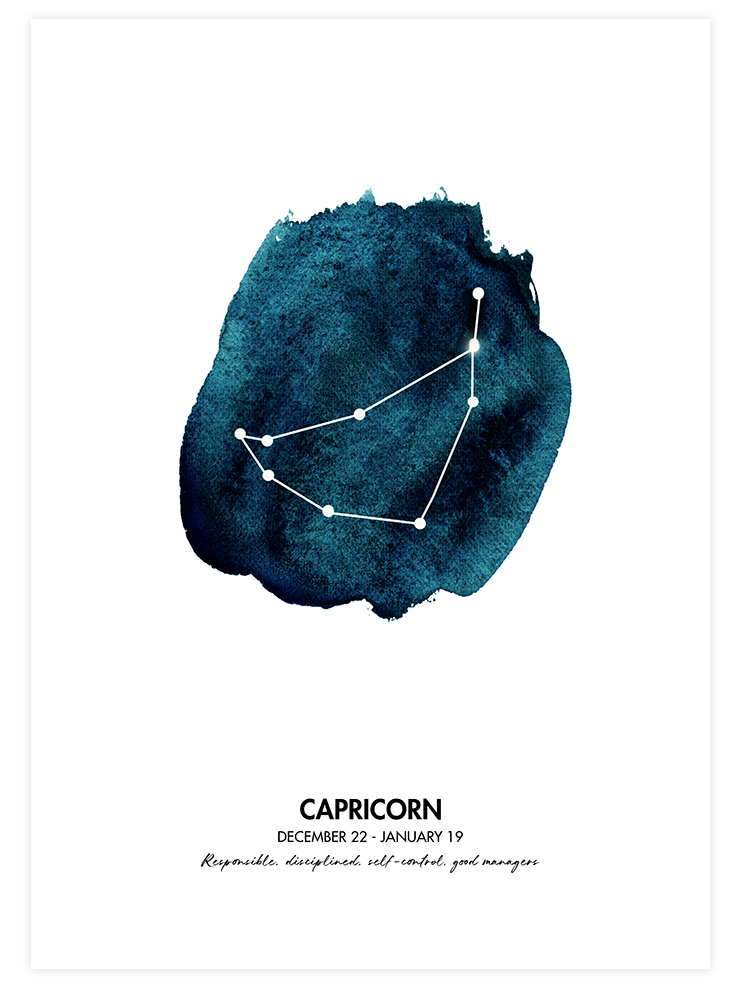 Oğlak Burcu - Art Print Çocuk Odası Poster