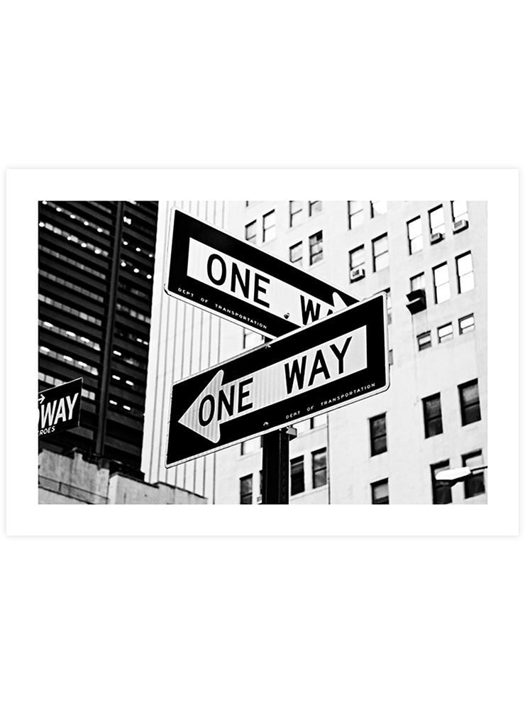 One Way - Art Print Fotoğraflar Poster