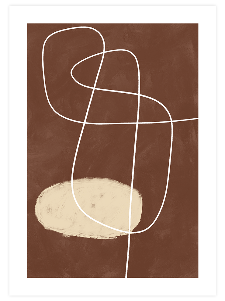 Organic Lines 3 - Art Print Sanatsal Poster