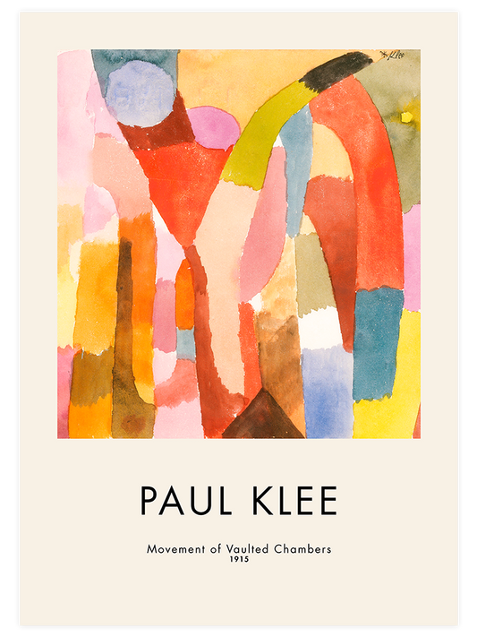 Paul Klee Movement Of Vaulted Chambers Poster - Giclée Baskı