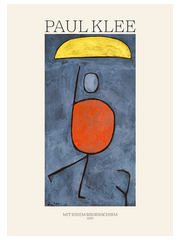 Paul Klee With An Umbrella Poster - Giclée Baskı