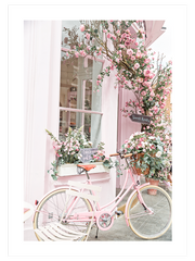 Pembe Bisiklet Poster - Giclée Baskı
